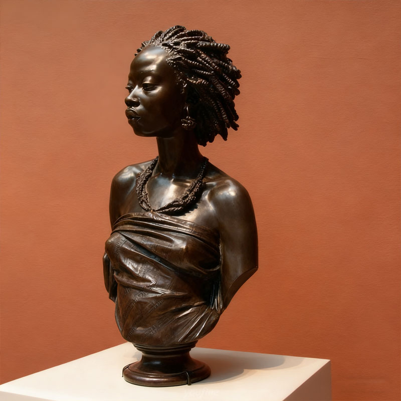 مجسمه نیم تنه انسان از فایبرگلاس اثر برنز