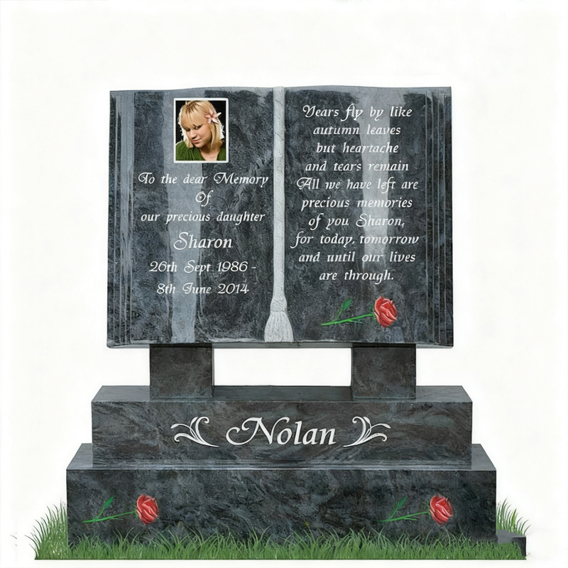 سنگ قبر گرانیتی به شکل کتاب