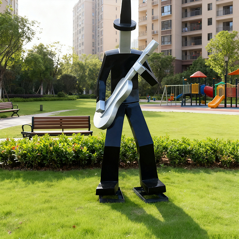 مجسمه انسانی فایبرگلاس در طرح انتزاعی 