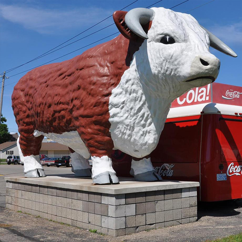 مجسمه گاو گل فایبرگلاس غول پیکر